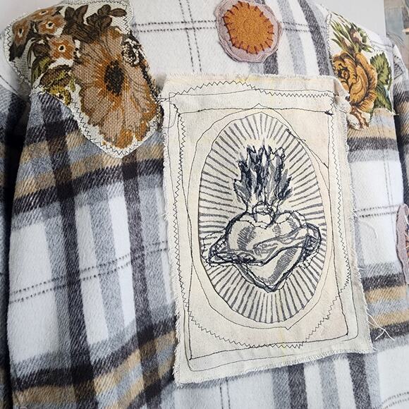 One-of-a-Kind Upcycled Plaid Shirt – Handmade Details - Picture 7 of 15